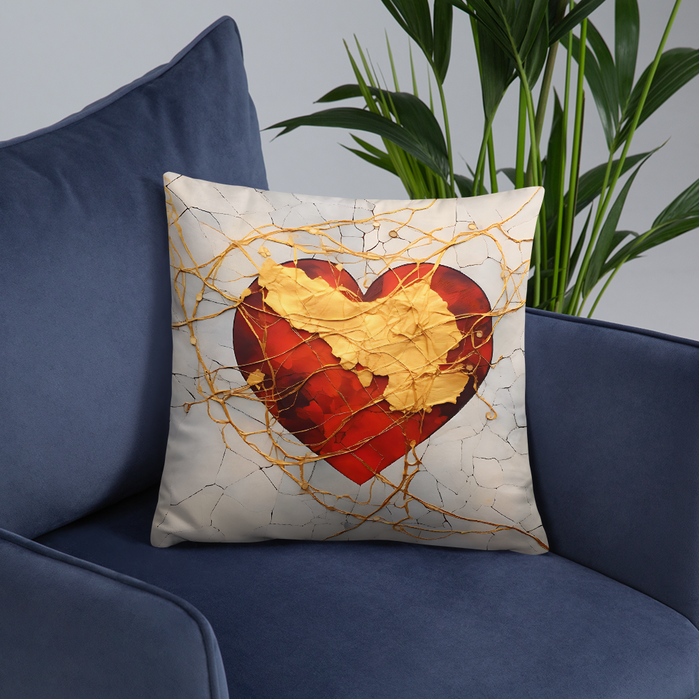 Kissen "Kintsugi Heart Bright"