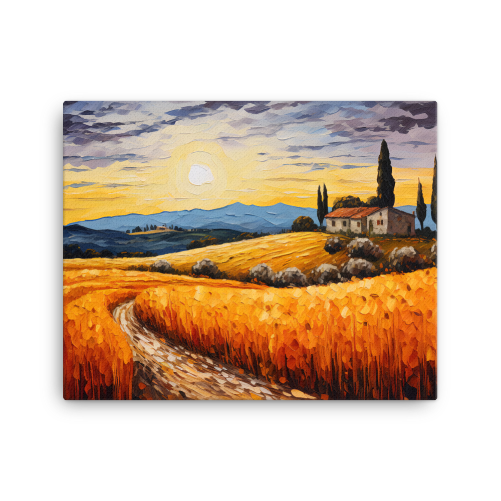 Leinwand "Impasto-Druck Toskana Landschaft"