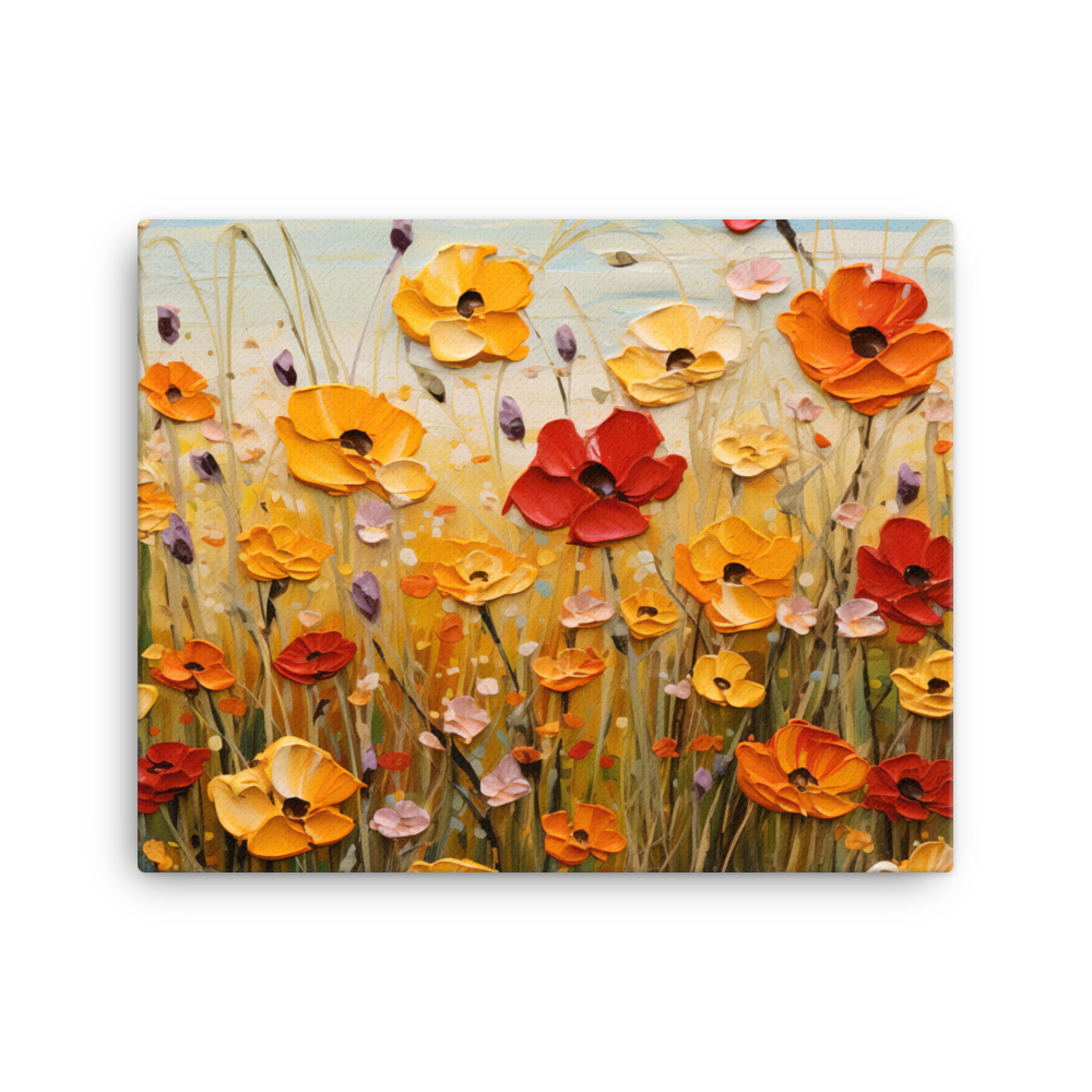 Leinwand Impasto-Druck "Blumenwiese