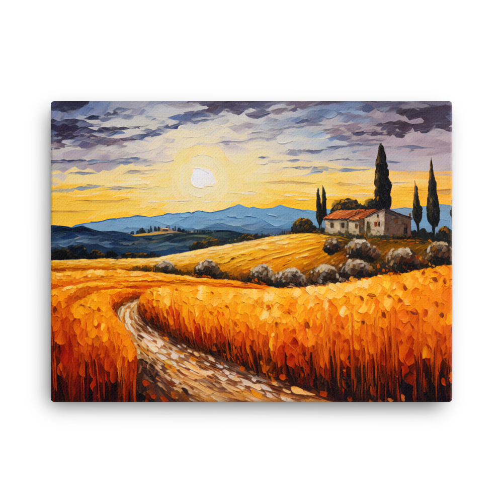 Leinwand "Impasto-Druck Toskana Landschaft"