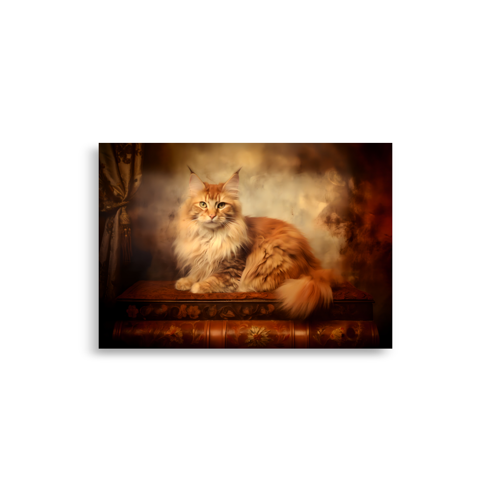 Poster " Maine Coon Anthotypie Katze" Variante 2