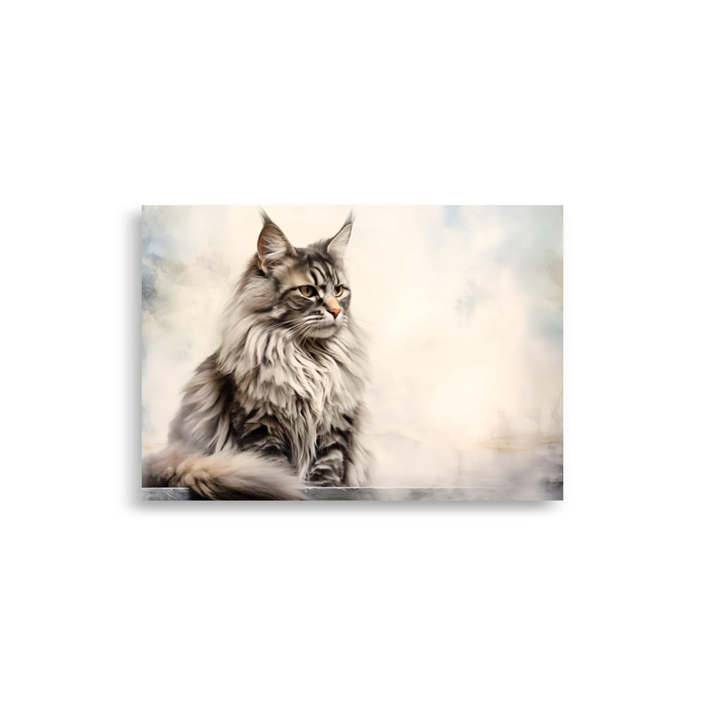 Poster "Maine Coon Anthotypie Katze" Variante 1