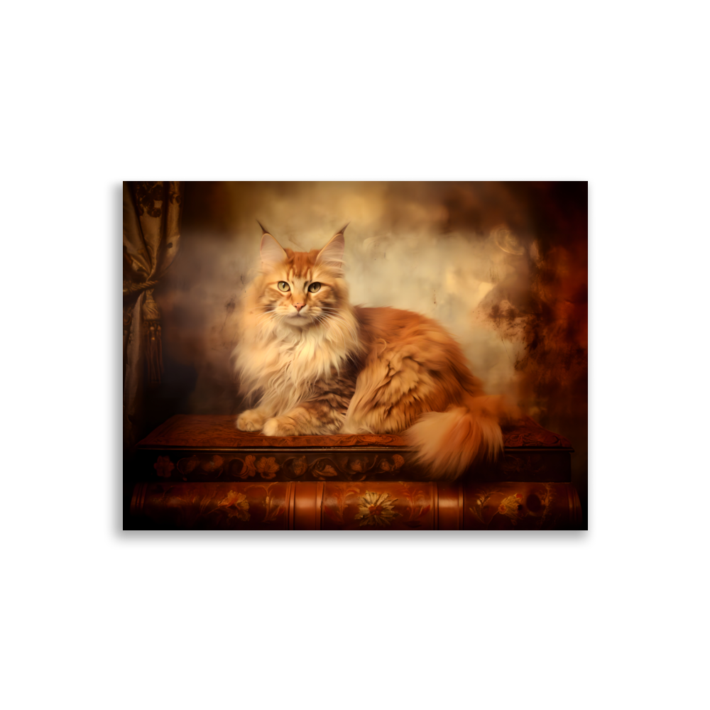 Poster " Maine Coon Anthotypie Katze" Variante 2