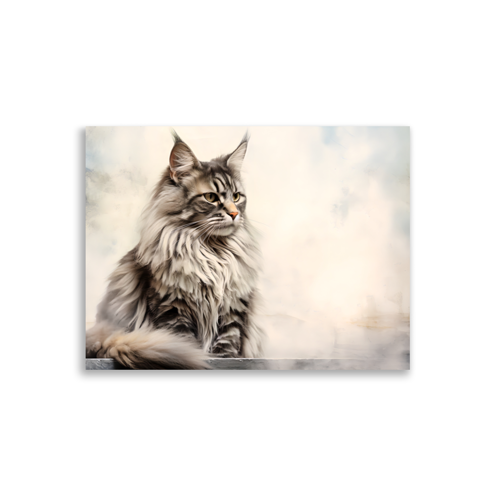 Poster "Maine Coon Anthotypie Katze" Variante 1