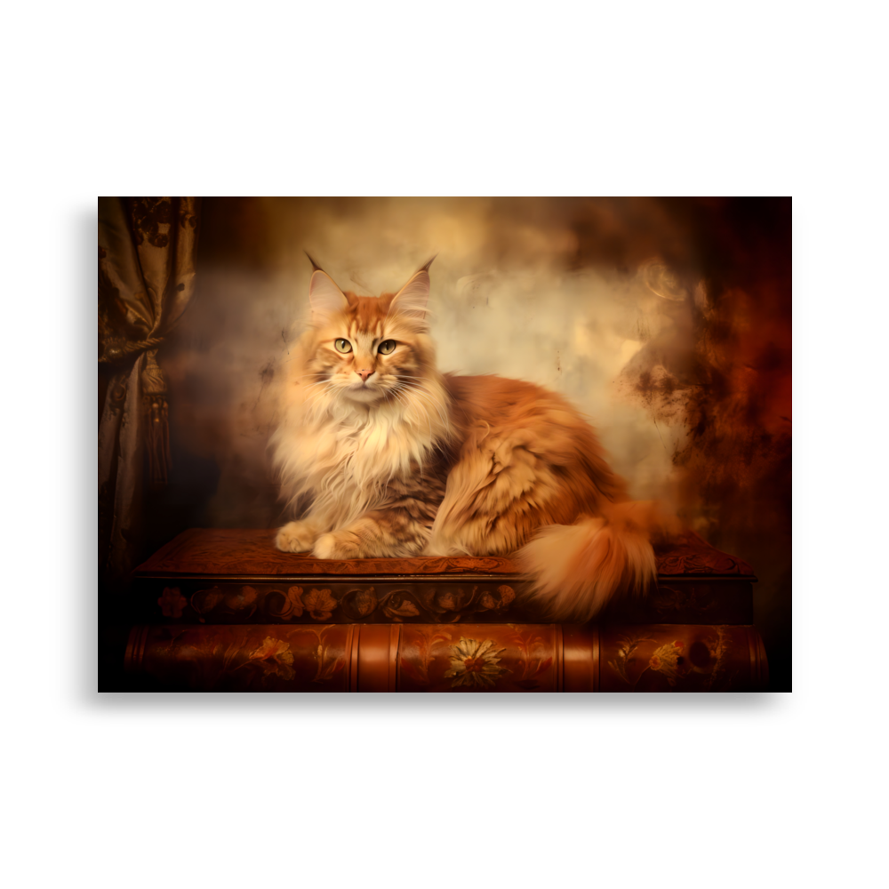 Poster " Maine Coon Anthotypie Katze" Variante 2