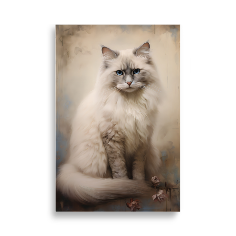 Poster "Rag Doll Anthotypie Katze" Variante 1