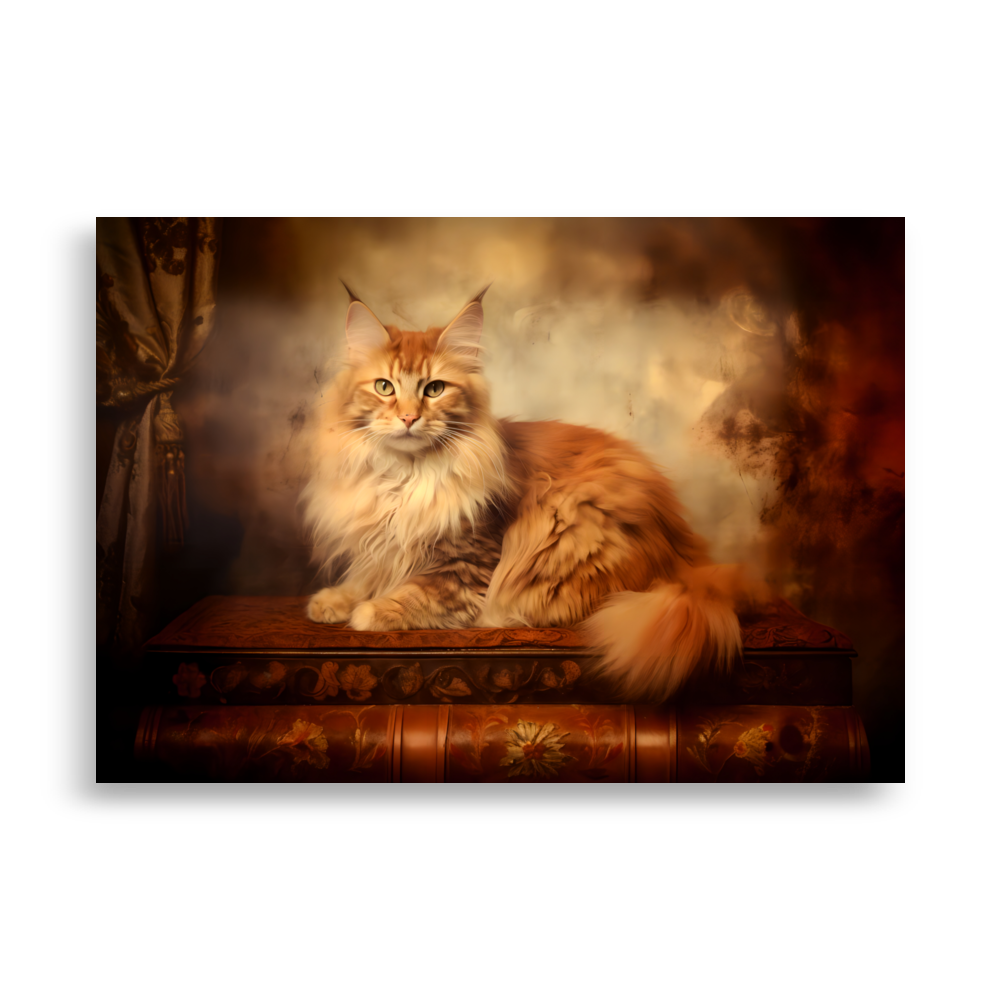 Poster " Maine Coon Anthotypie Katze" Variante 2